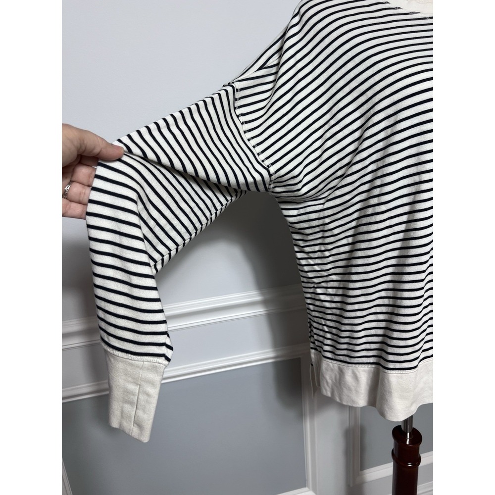 Sweaty Betty London-XXL-Sweatshirt-Black Ivory-Athleisure-French Terry-Lounge - Picture 4 of 12